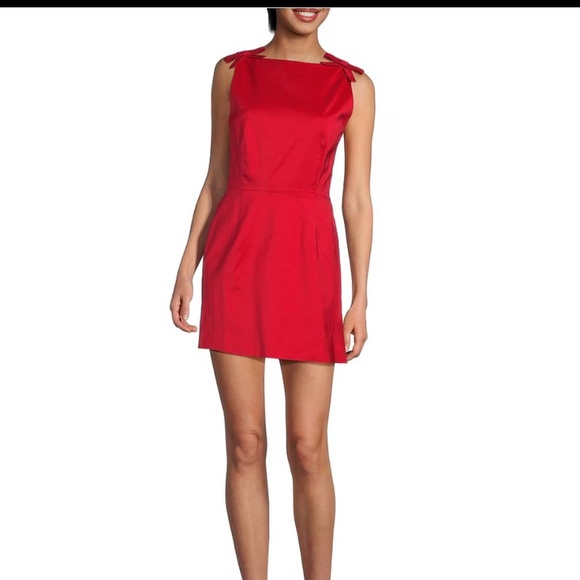 NWT Gianni Bini Lilly Sisto Blakely Red Taffeta Bow Dress - Picture 1 of 8